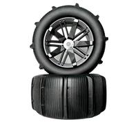 COMODO Tires de Arena de 80mm con 12mm Hex Hub para 1/14 1/16 Escala RC Cars - Rota de reemplazo Compatible para 144001 124018 12427 12428 Modelos(2PCS)