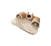 Cómodo túnel para gatos y cama combinados de forro polar para animales pequeños, tela lavable, capacidad para múltiples mascotas, túnel de dormir