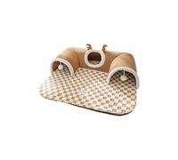 Cómodo túnel y cama para gatos, casa de forro polar para mascotas para animales pequeños, tela lavable, capacidad para múltiples mascotas, lavable, cama tipo túnel para gatos, cómoda zona de sueño y