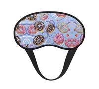 Cómodo y súper suave antifaz para dormir con diseño de donas y correa ajustable para viajes, siestas, yoga, aviones y noches. Antifaz sin presión.