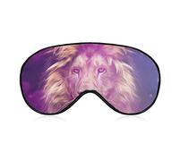 Cómodo y súper suave King of The Lion Head Galaxy Art Antifaz para dormir para niños y niñas, visera con correa ajustable Almuerzo Descanso Viajar Sleeping Eye Mask Cover