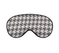 Cómodo y supersuave antifaz para ojos en forma de D para adultos, niños, niños, adolescentes, patrón de pata de gallo, antifaz para dormir para dormir, trabajo por turnos, lavable a máquina BlockLight