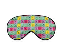 Cómodo y supersuave Elementos de ciencia Tabla periódica Biología Física Antifaz para dormir para hombres, mujeres, niños, venda para los ojos con correa elástica Almuerzo Descanso Viajar Dormir Antif