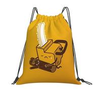 Cómodos Bolsa De Cuerdas Lindo Estampado De Motosierra Llorando Mochila De Cuerda Unisex Gym Bag para Vacaciones Playa Yoga 36X42Cm