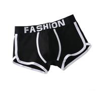 Cómodos calzoncillos tipo bóxer a rayas para hombre, ropa interior de algodón suave para un estilo de vida activo (XL negro)