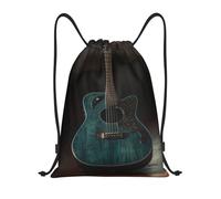 Cómodos Mochila Cordónes Guitarra sobre Mesa de Madera Gym Bag Ligero Bolsa de Cuerdas para Hombre Mujer Yoga 36X42cm