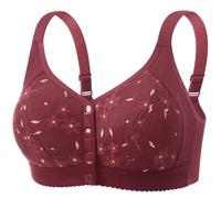 Cómodos sujetadores sin aros para mujer, ropa interior estilo chaleco con tirantes anchos, perfecto para el día a día y para poner cosas juntas, Vino, M