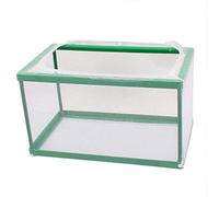 COMOK Caja de criador de peces, red de separación de acuarios, malla de nailon, tanques de cría de peces, caja de aislamiento, rectángulo verde, 20 unidades