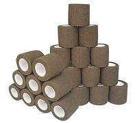 COMOmed 24 rollos de vendaje cohesivo de piel oscura de 5 cm x 4,5 m, vendaje flexible, no tejido cohesivo, cinta atlética, envoltura veterinaria, vendaje, apto para pieles sensibles