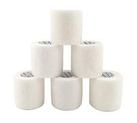 COMOmed Non-woven fabric self-adhesive Bandage venda cohesiva Mascota Vendaje Blanco 5cmX4.5m 6 Volumen