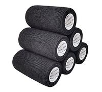 COMOmed Non-woven fabric self-adhesive Bandage venda cohesiva Mascota Vendaje Negro 10cm X 4.5m 6 Volumen