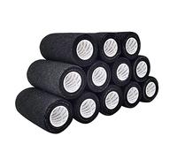 COMOmed Non-woven fabric self-adhesive Bandage venda cohesiva Mascota Vendaje negro 10cmX4.5m 12 Volumen