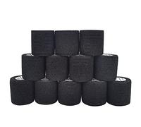 COMOmed Non-woven fabric self-adhesive Bandage venda cohesiva Mascota Vendaje negro 5cmX4.5m 12 Volumen