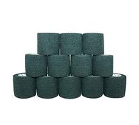 COMOmed Non-woven fabric self-adhesive Bandage venda cohesiva Mascota Vendaje Verde oscuro 5cmX4.5m 12 Volumen