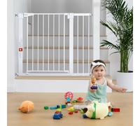 COMOMY Barrera para bebé de 76,2 cm de Alto para Puertas de Escalera, se Adapta a Aberturas de 74,9 cm a 102,9 cm de Ancho, Barrera Extra Grande con Cierre automático para Perros, Montaje por