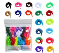 Comonc 100 gusanos mágicos retorcidos en una cuerda, gusanos mágicos para suministros de fiesta, colores aleatorios