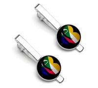 Comorian The Comoros People Heart Tie Piss for Men, Round Tie-Pass & Wifi Snaps and Offset Set for Luxury Wiring Accessories 2 Pieces-RE2DSA3