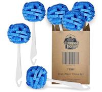 Compac de 8 "plato esponja/varita Plus, de fregar Esponja con violonchelo, espuma y recorrer esponja pétalos, único redondo, forma de bola limpia platos y cristal, integrado estropajo almohadillas para tough-to-clean ollas y sartenes (2 unidades) 12301, Azul, 6
