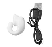 Compact 12.5cm Single Ear Hook Headset Negro Blanco Rosa (blanco) | Micrófono integrado con cancelación de ruido, transmisión de voz clara, ideal para reuniones, llamadas manos libres