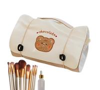 Compact 4 in 1 Makeup Bag, Roll Up Makeup Bag, Hangable Cosmetic Bag, Travel Toiletry Bag with Durable and Convenient Handle for Toiletries, Makeup, and Accessories (1 Piece)