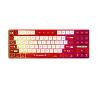 Compact 75% Hot Swap Mechanical Gaming Keyboard 87 con interruptores Marrones Rojos para portátiles y Escritorio PC(Wired-Red)