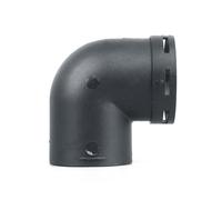 Compact Air Connector - Car Duct Outlet for Parking Heater | PC Material with Black Finish, 60/75mm Elbow Pipe Design, Exhaust Vent Accessory, Suitable for Models