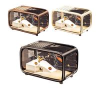 Compact Betta Tank - Acrylic Landscape Aquarium with Feeding Ports | Portable Lid, Clear Bowl for Shrimp, Snails, Turtle, Aquatic Pets, Indoor Spaces, Family, Study