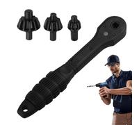 Compact Chuck Key, Ratcheting Drill Accessory, Double Head Driver, Precision Power Tool Attachment, Reliable Garage Workshop Companion, Hardware Gear for Motorcycle, Home, 1.5x4.85x15cm
