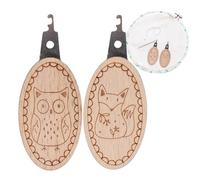 Compact Craft Threader - Sewing Needle Tool for Mom Wife Beginner | Beech Metal Build, 2.36x0.98x0.2in Size, 2X Knitting Accessory for Grandpa Husband Dad, Simple Guide for Home Making