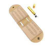 Compact Cribbage Board, Travel Game Set, Wooden Board with Metal Pegs, Classic Tabletop Card Game, Interactive Play with Storage Slot, Family Entertainment for Indoor Parties 10.31x3.15 Inches