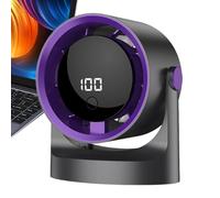 Compact Desk Fan, Digital Display Cooling Ventilator, Portable Table Air Circulator, Adjustable Speed Airflow Device Enhancing Comfort for Home Apartment Dorm Work Travel Camping Nightstand Hotel Use
