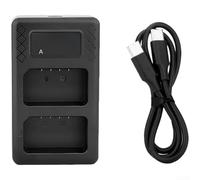 Compact Dual para cargador de batería para Speedlite para unidades flash | Carga dual simultánea, reduce el tiempo de inactividad, para entrada USB C, compatible con la serie V1, diseño compacto
