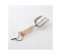 Compact Garden Scoop for Compost and Soil, Classic All Year Round Garden Tools Made from Stainless Steel and Ash Wood