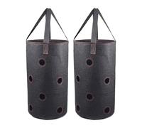 Compact Grow Bag, Multi-Hole Planter, Gallon Strawberry Container, Space-Saving Outdoor Garden Yard Organizer, Vegetable Planting Solution, Cultivation Gear for Peppers, Carrots, 22x38cm