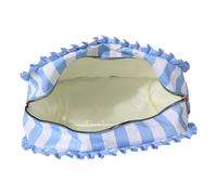 Compact Makeup Bag, Ruffle Cosmetic Pouch, Portable Toiletry Organizer, Daily Gym Commute, Practical Outdoor Road Trip, Storage Gear for Women, Girls, Travel, 25.4x11.4x19.8cm