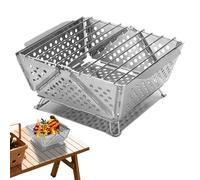 Compact Outside Barbecue - Ahumador de acero plegable y versátil | Bandeja de cocina para la orilla del timbre, excursión, terraza, casa, cubierta de jardín, viajes, tiendas culinarias