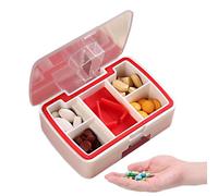 Compact Pill Organizer, Pill Cutting Tool, Medicine Cutter Organizer, Travel Pill Cutter, Pill Box with Cutter, Precision Tablet Cutter, Daily Medication Organizer