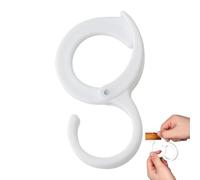 Compact S Hangers - PP Wall Hooks for Bedroom Bathroom | 5x1.3x10.3cm Size, Buckle Design, Easy No Drill Installation, Convenient Towel Holder, Underwear Storage Organizer, Portable Home Accessory