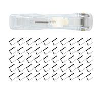 Compact Stapler - Desk Push Clamp Dispenser | Paper Document Binder Clip Tool with Portable Design for Home School Office Travel Library Dormitory University Classroom Business