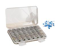 Compact Travel Pill Organizer, Portable Tablet and Supplement Holder, Airtight Medicine Dispenser, Secure Pharmacy Storage Case for Home, Work, and on the Go Use