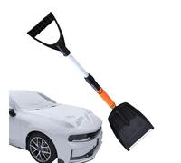 Compact Vehicle Snow Shovel - Adjustable Length Digging Tool for Winter Use | Lightweight Metal Shaft with Wide Polymer Scoop, Manual Ice Clearing, Accessory for SUV Truck ATV Roadside Storage