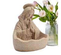 Compact Virgin Statue, Meditation Resin Figurine, Church Statue with Classic Design, Lightweight Christian Decor, Home Shrine with Classic Design, Religious Decor for Home Church Meditation Prayer