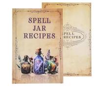 Compact Witch Spell Book Portable Complete Detailed Content Craft Guide, Enchantment Supplies for Home School Travel, Parties, Gatherings, Ocult and Study