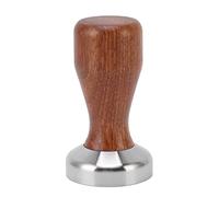 Compactador de café, compactador manual de café con base plana de acero inoxidable 304 y mango de palisandro, martillo prensador multiusos para polvo de café o granos, ideal para p (51MM)