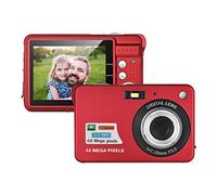 Compactas Cámaras Digitales, Andoer 1080P 48MP Camara Fotos Digital Zoom 8X Pantalla LCD de 2.7 Pulgadas con Bolsa de Transporte Correa de muñeca para Principiantes, Niño, Adulto, Rot