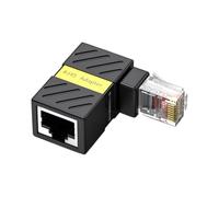 Compactly - Adaptador RJ45 de rotación flexible de 360 grados, adaptador Ethernet macho hembra, extensores de red