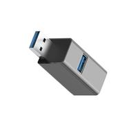 Compactly - Adaptador USB 3.0 Plug And Play USB 3.0, 3 puertos, expansor USB, construcción de metal, concentradores de conectividad multidispositivo