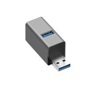 Compactly - Adaptador USB 3.0 Plug And Play USB 3.0, 3 puertos, expansor USB, construcción de metal, concentradores de conectividad multidispositivo