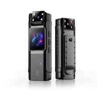 Compacto 1080P para mini cámara corporal con rotación de 180°, visiones nocturnas, videocámaras personales portátiles portátiles para videocámaras de seguridad al aire libre (set completo P1 WiFi)