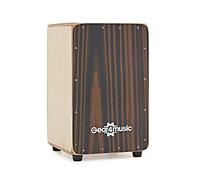 Compacto Cajon de Gear4music con cojín de asiento y Funda de Transporte Ebony